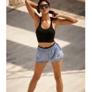 Free People Sunshine Bubble hem, Cosmic Sea women’s shorts Size L NWT